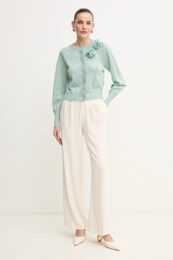Luisa Spagnoli cardigan in lana 100024 verde SS25