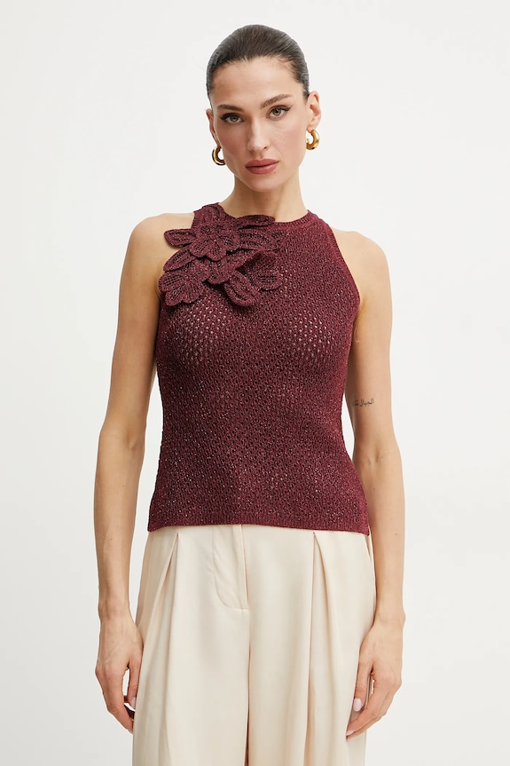 Top s dodatkom lana Marella ARAK1 slim bordo 2513361112