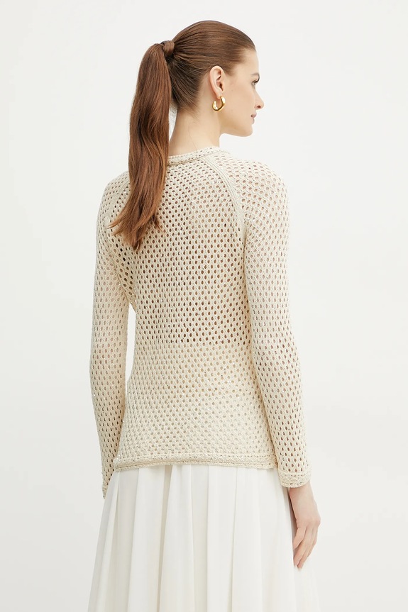 Odzież Marella sweter bawełniany Emme by Marella 2515361101 beżowy
