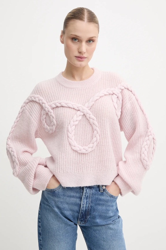 MUNTHE pulover de lână SAKIRA roz 244160724472