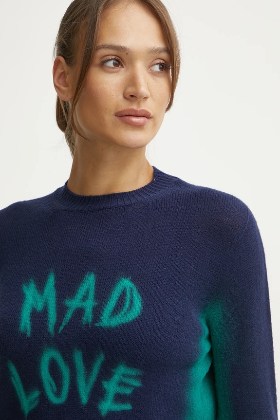 MAX&Co. sweter z domieszką wełny granatowy 2518361021200