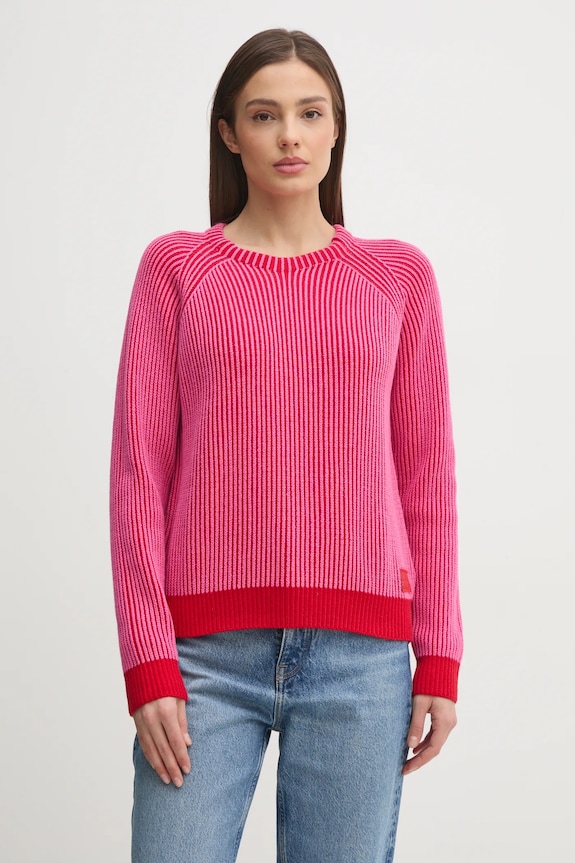 Pepe Jeans sweter bawełniany PALMA wzorzyste różowy PL702269