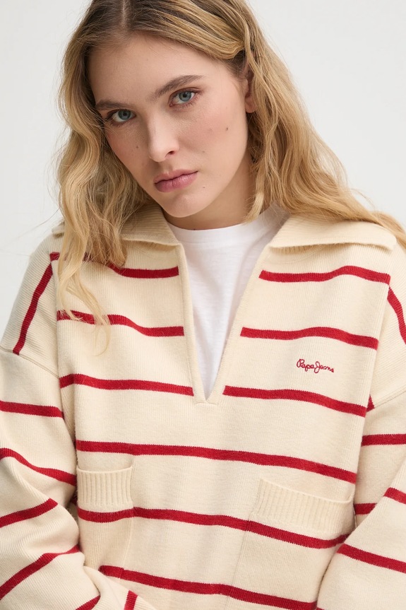 Pepe Jeans pulover PRISCILLA bej PL702272