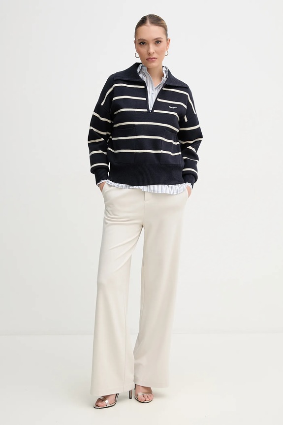 Pepe Jeans pulover PRISCILLA PL702272 bleumarin SS25