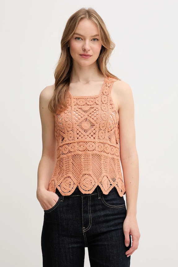 Pepe Jeans top OLIVE regular pomarańczowy PL702291