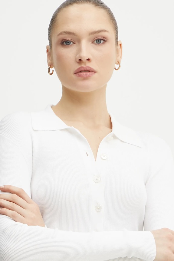 Odzież MICHAEL Michael Kors kardigan z domieszką jedwabiu MR56135GW2 beżowy