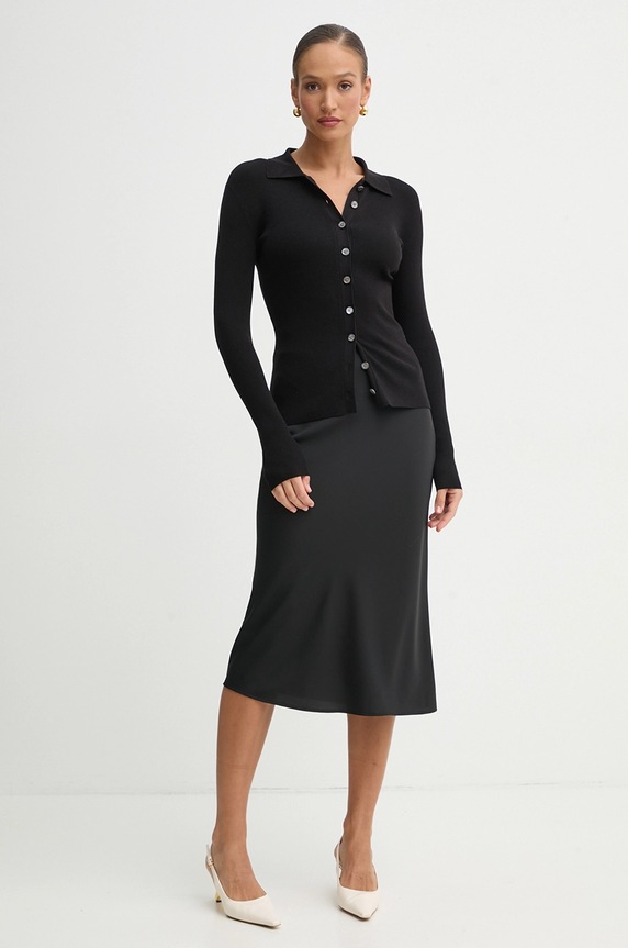 MICHAEL Michael Kors cardigan con aggiunta di seta MR56135GW2 nero SS25