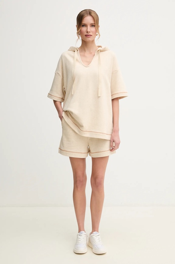 MM by Max Mara hanorac din amestec de in 2516921018600 bej SS25