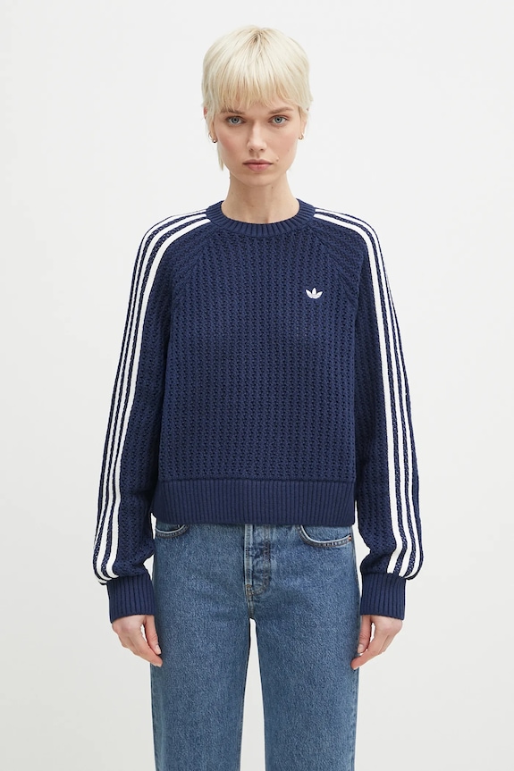 adidas Originals jumper KNITTED CREW applique navy JD0906