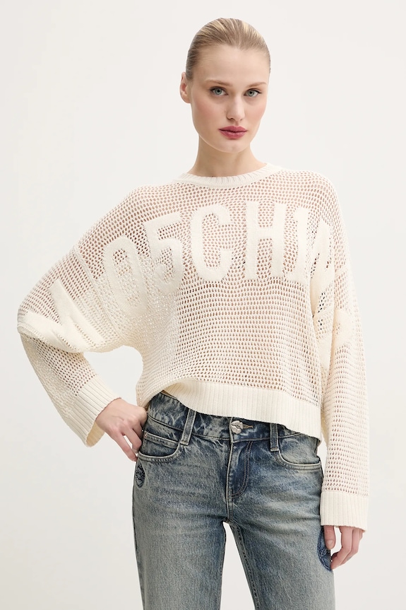 Pulover Moschino Jeans Tanka bež 0903.3701