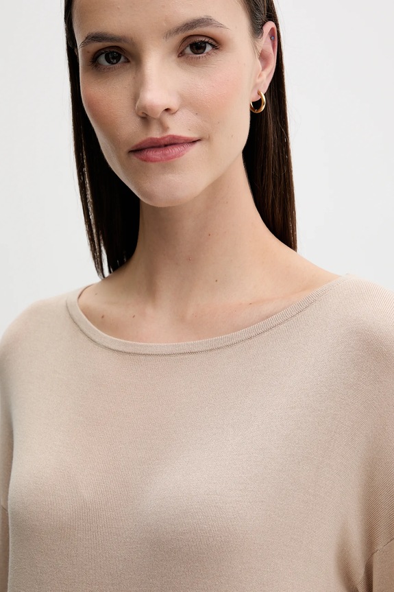 Πουλόβερ United Colors of Benetton μπεζ 103VD10AV