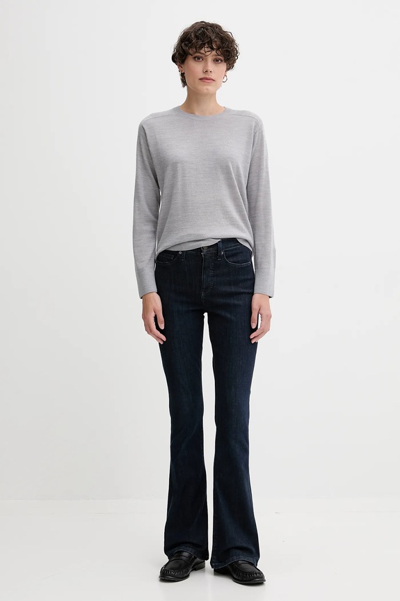 United Colors of Benetton sweter wełniany 11AHD10CV szary AW25