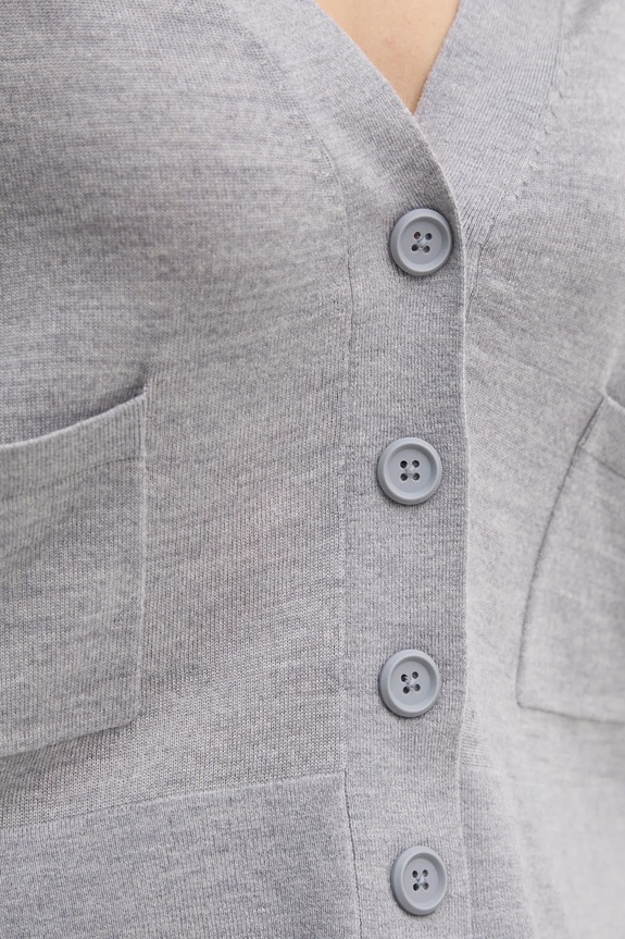 United Colors of Benetton cardigan din lana 11AHD604R gri