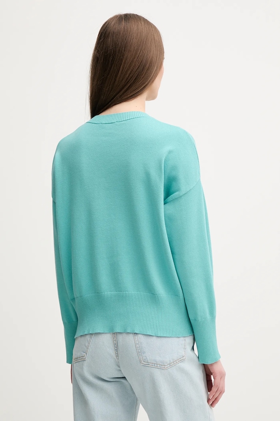 Ruházat United Colors of Benetton pamut pulóver 1294D10DP türkiz