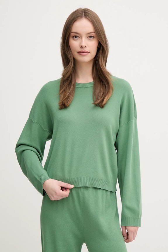 Βαμβακερό πουλόβερ United Colors of Benetton βαμβάκι πράσινο 1091D10D6