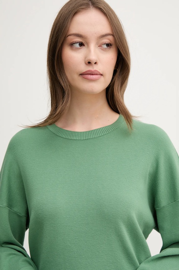 Βαμβακερό πουλόβερ United Colors of Benetton πράσινο 1091D10D6
