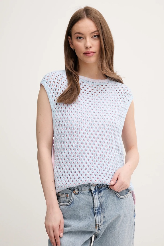 Prsluk United Colors of Benetton bez uzorka plava 1194E10DE