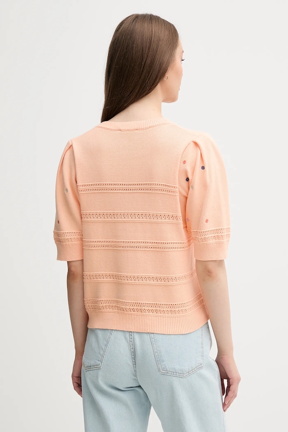 Ρούχα Βαμβακερό πουλόβερ United Colors of Benetton 10C1E10DO πορτοκαλί