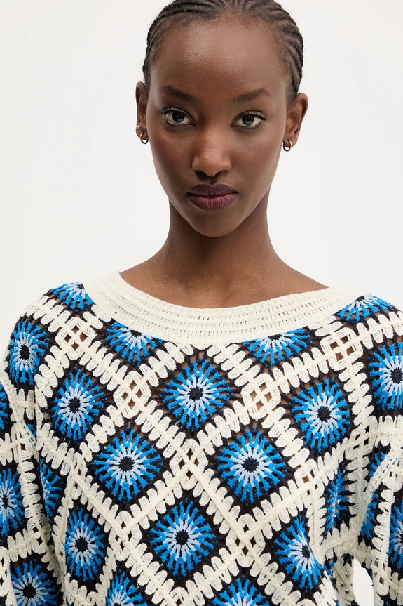 Desigual sweter DEMIS beżowy 25SWJF25