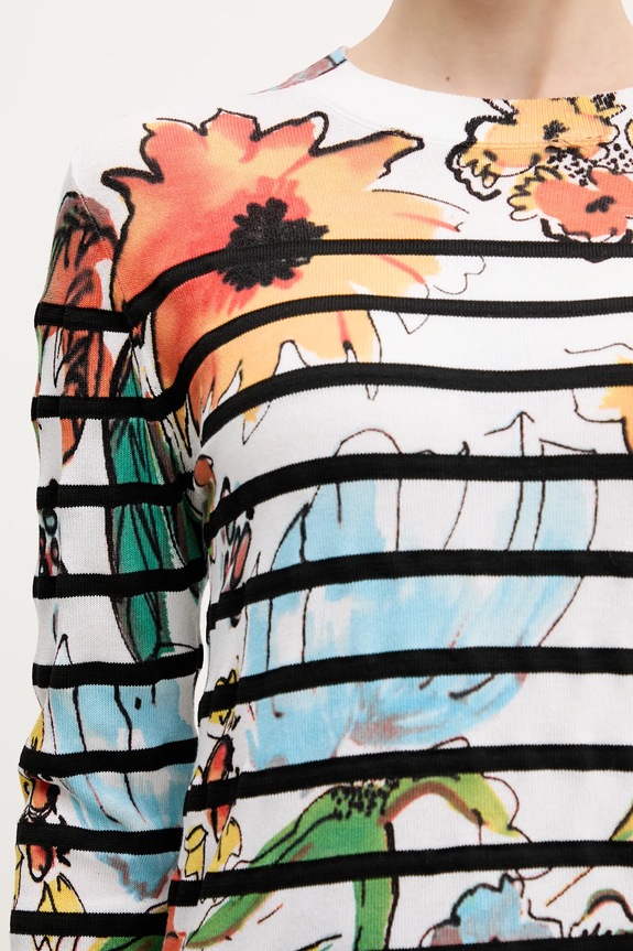 Pulover Desigual LEKNES 25SWJF21 bela