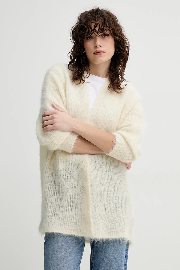 American Vintage sweter z domieszką wełny z domieszką wełny beżowy BYM19BE25