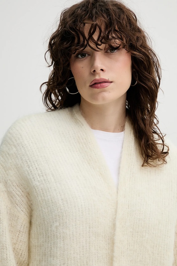 American Vintage sweter z domieszką wełny beżowy BYM19BE25