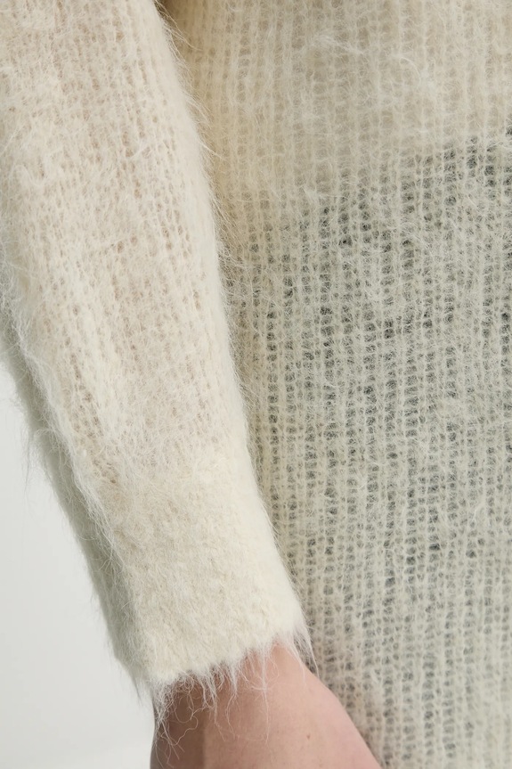 American Vintage sweter z domieszką wełny BYM19BE25 beżowy