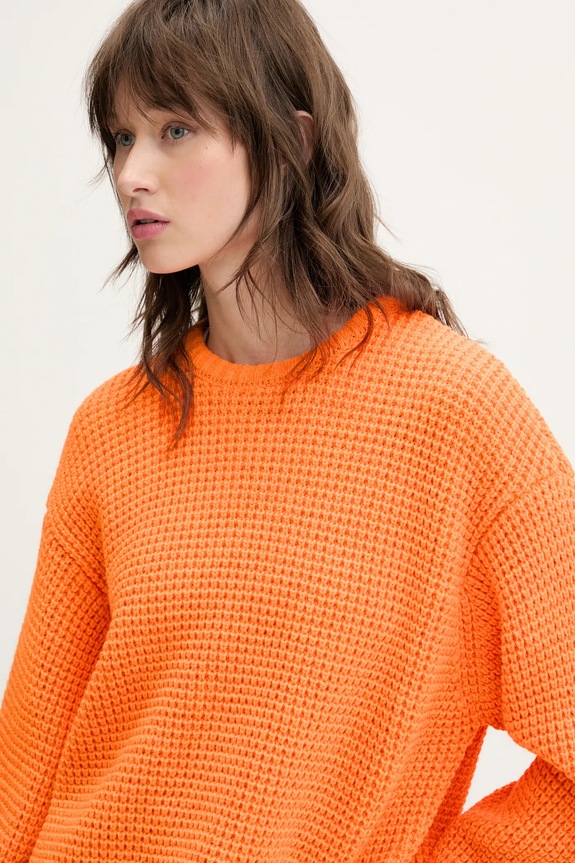 American Vintage sweter z domieszką wełny pomarańczowy CRA18AE25