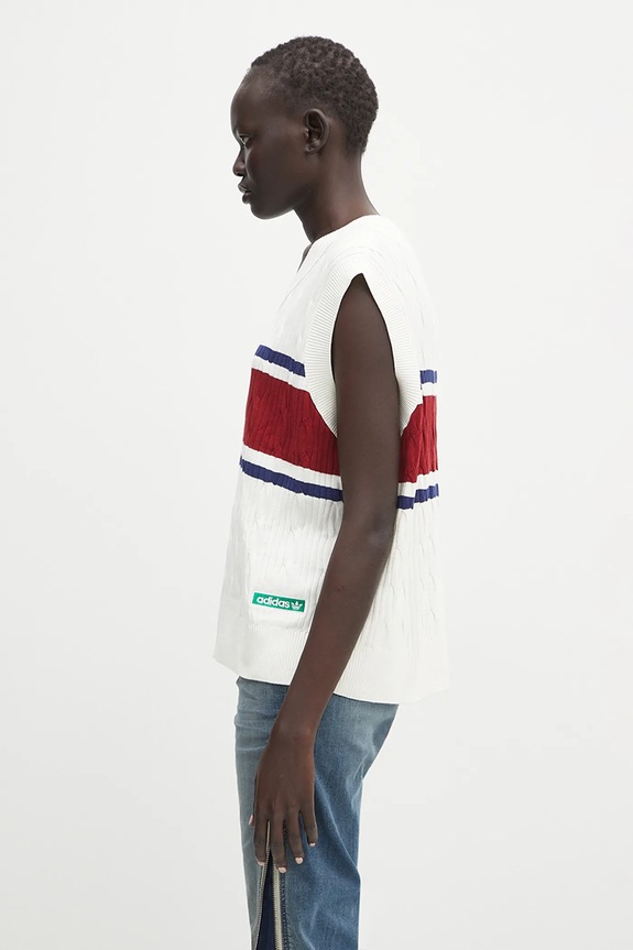 Бавовняна жилетка adidas Originals Retro KA4393 бежевий SS25