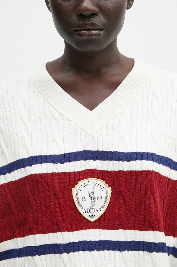Бавовняна жилетка adidas Originals Retro бежевий KA4393
