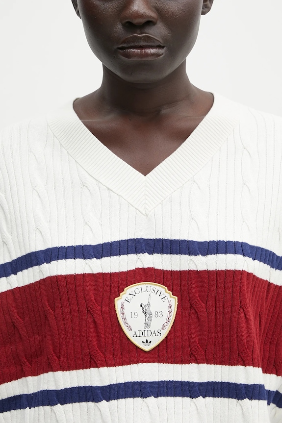 Бавовняна жилетка adidas Originals Retro бежевий KA4393
