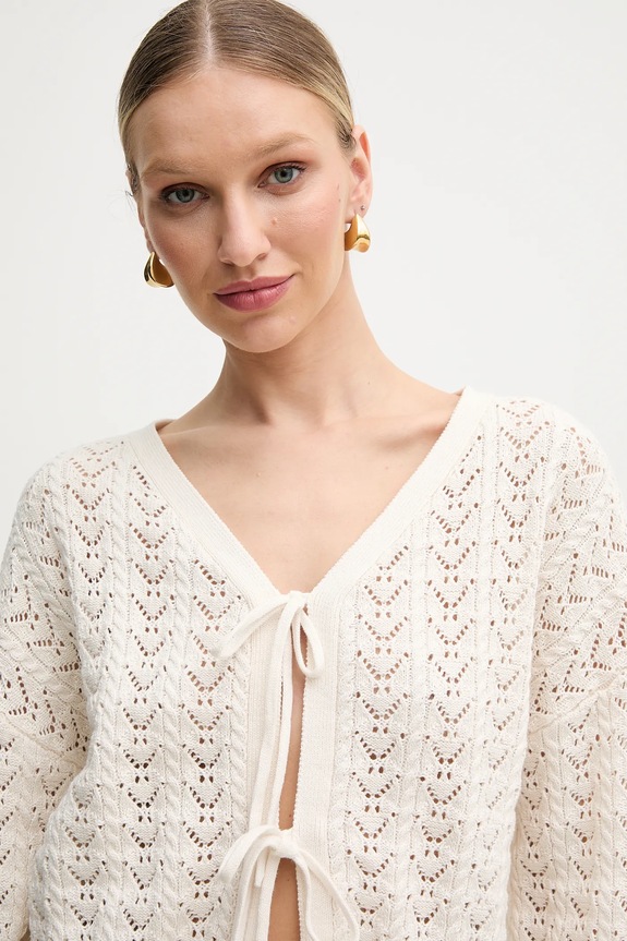 Бавовняний кардиган Guess RUTH бежевий W5GR43.Z3C71