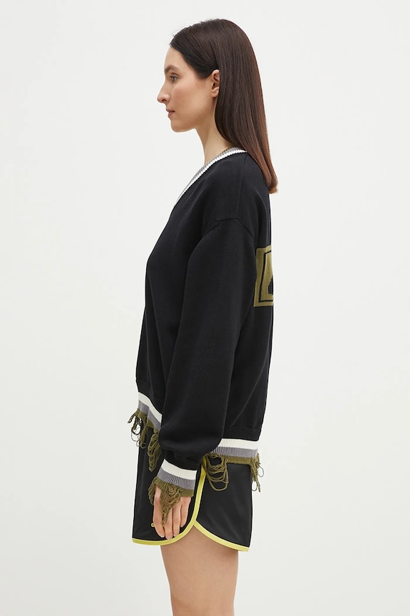 Бавовняний светр Ottolinger Oversized 107.101407.02 чорний SS25