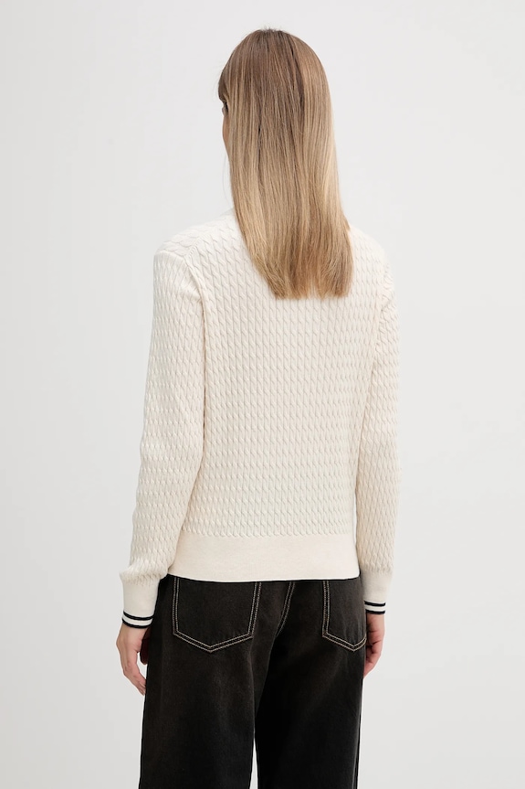 Oblečenie Bavlnený sveter Tommy Hilfiger WW0WW44993 béžová