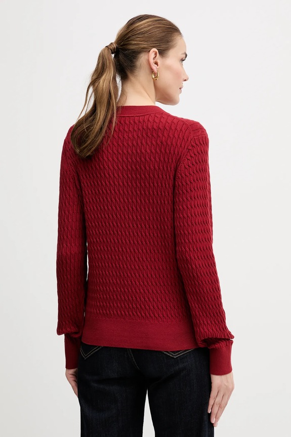 Oblečenie Bavlnený sveter Tommy Hilfiger WW0WW44993 burgundské