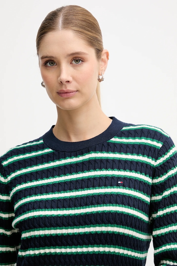 Bavlnený sveter Tommy Hilfiger modrá WW0WW44993
