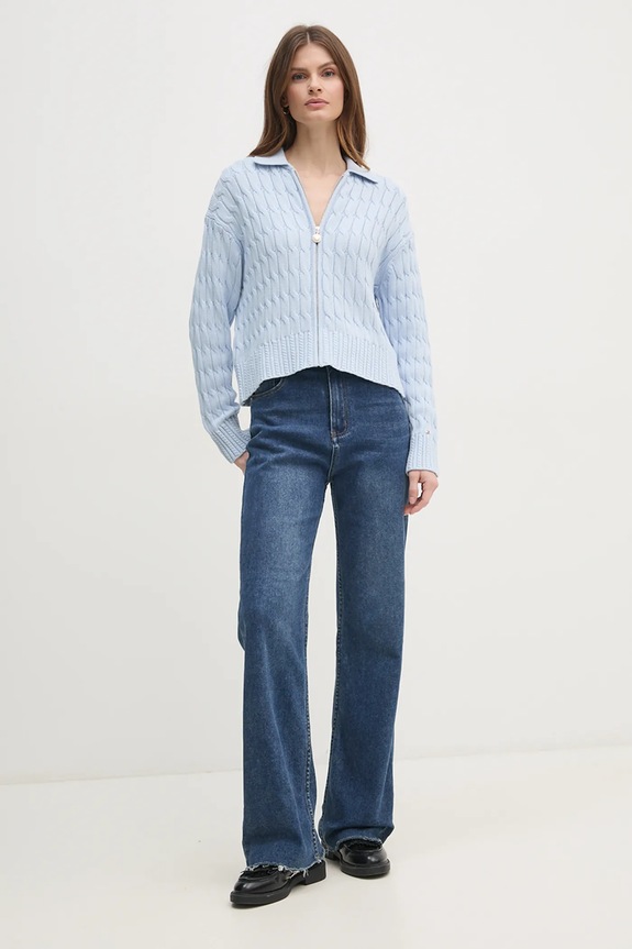 Tommy Hilfiger kardigan WW0WW44501 niebieski SS25