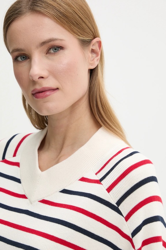 Tommy Hilfiger pamut pulóver bézs WW0WW45401