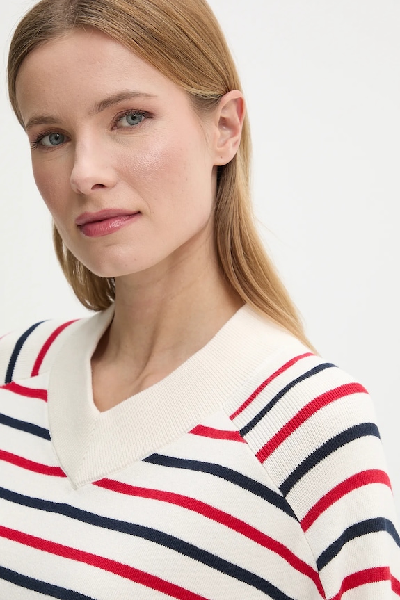 Tommy Hilfiger pamut pulóver bézs WW0WW45401