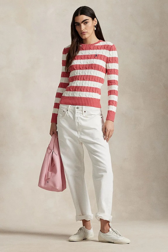 Ρούχα Βαμβακερό πουλόβερ Polo Ralph Lauren 211965754 κόκκινο