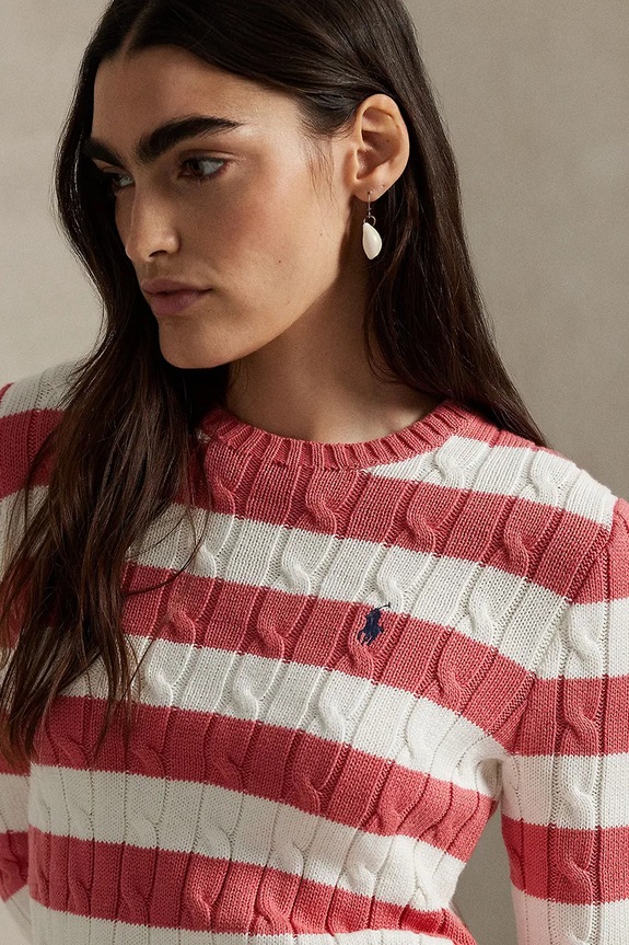 Βαμβακερό πουλόβερ Polo Ralph Lauren κόκκινο 211965754