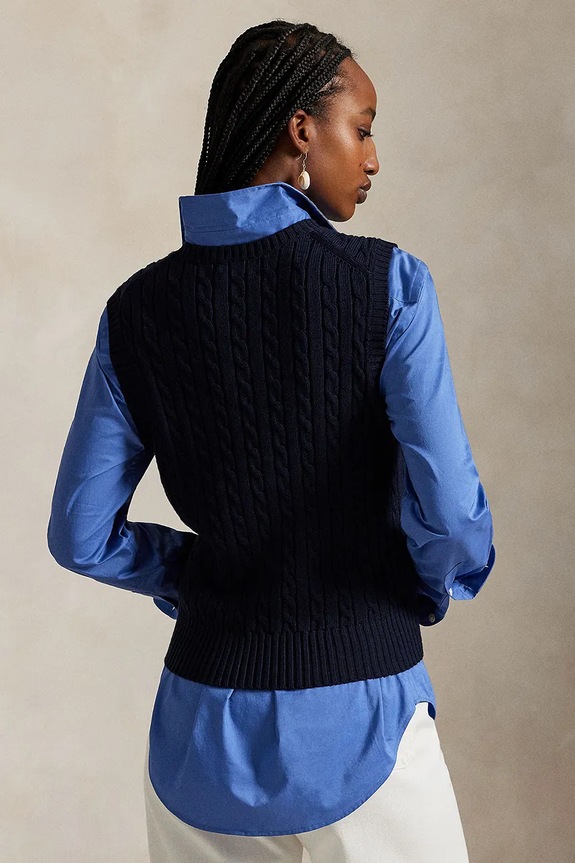 Polo Ralph Lauren vestă de bumbac 211971882 bleumarin AW25