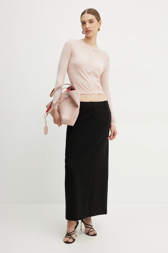 MICHAEL Michael Kors kardigan z domieszką jedwabiu MS5615MGW2 różowy SS25
