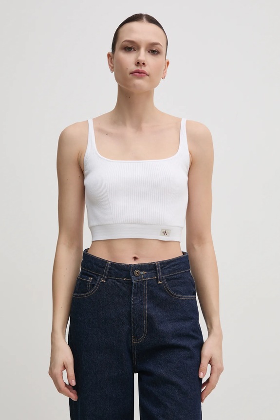 Odzież Calvin Klein Jeans top J20J225227 biały