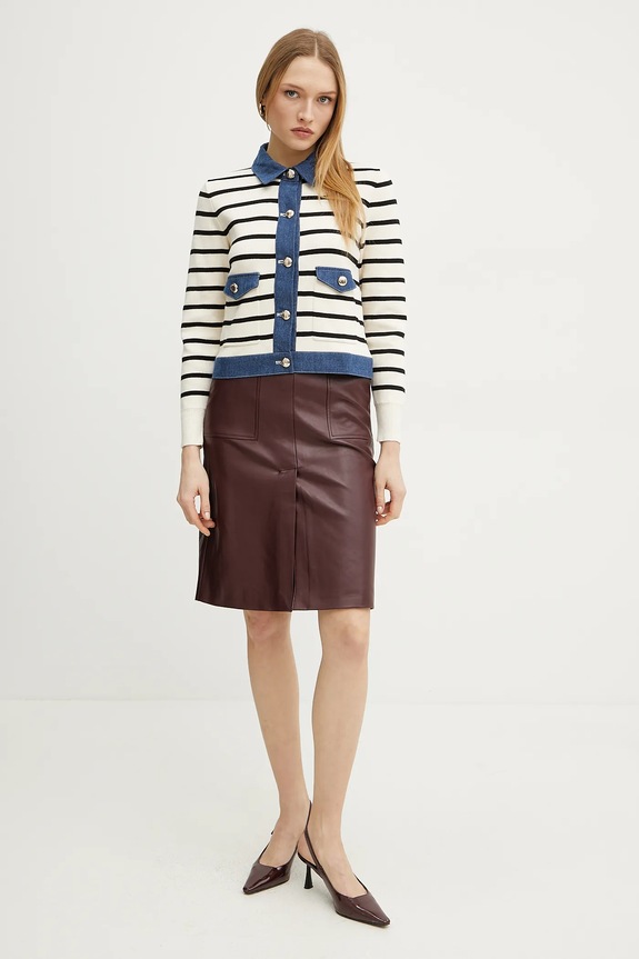 Morgan pamut kardigán MNAKI MNAKI bézs SS26