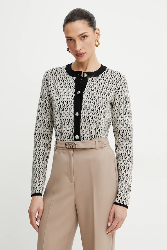 Morgan cardigan MESTA medio spessore beige MESTA