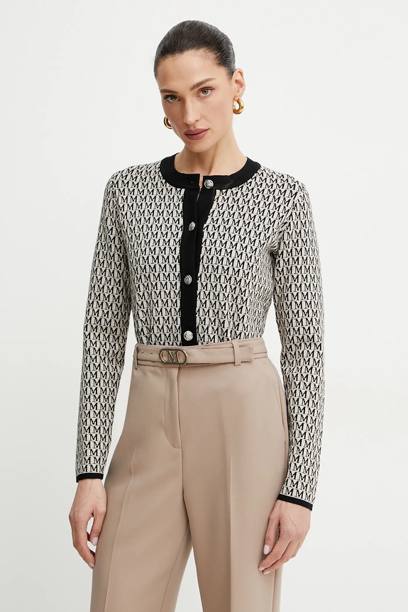 Morgan cardigan MESTA medio spessore beige MESTA
