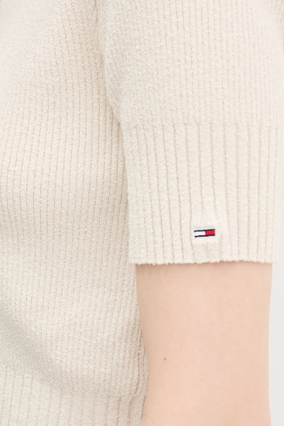 Tommy Jeans pulóver DW0DW20380 bézs
