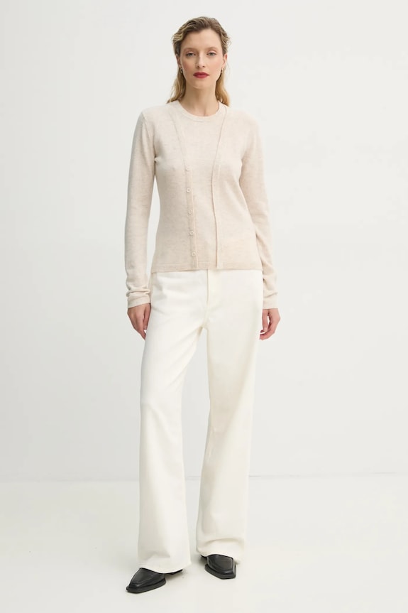 MUNTHE pulover de lana FELYX 251160125174 bej SS25