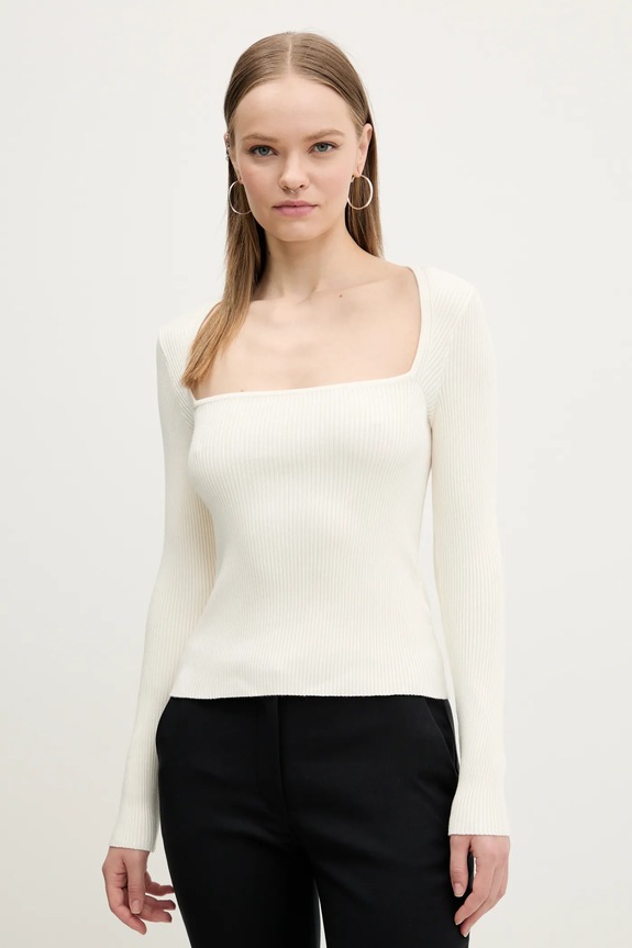 Abercrombie & Fitch maglione scollo quadrato beige KI150.5176.178